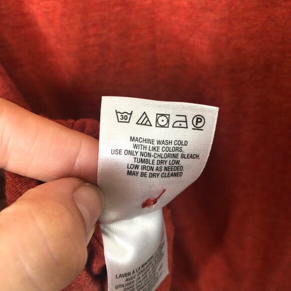 Anthropologie Vanessa Virginia Top Tie Front Rust Red Orange Tunic Tank Small - Picture 7 of 8